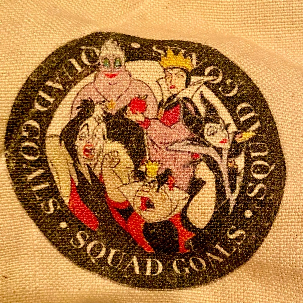 NEW ! SQUAD GOALS LARGE CANVAS BAG W DISNEY VILLAINESS’